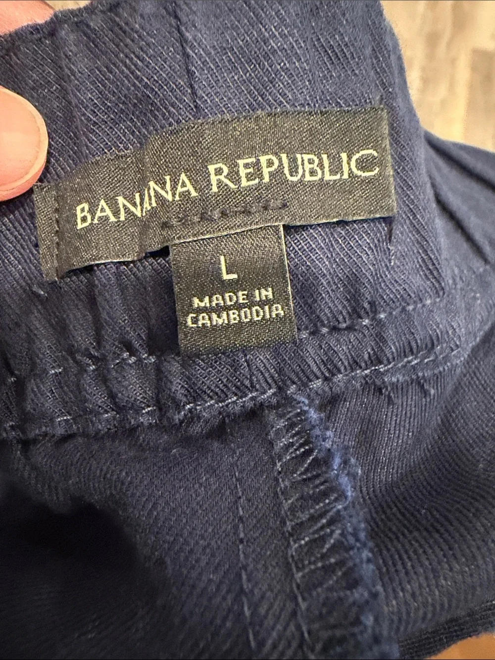 NEW Banana Republic Navy Women's Pull-On Linen blend Pants